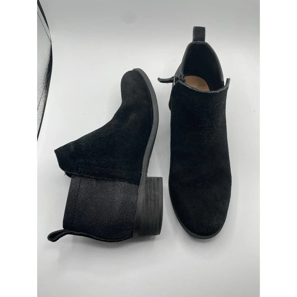 TOMS Deia Bootie in Black Suede Women's Boots Size W6.5_7